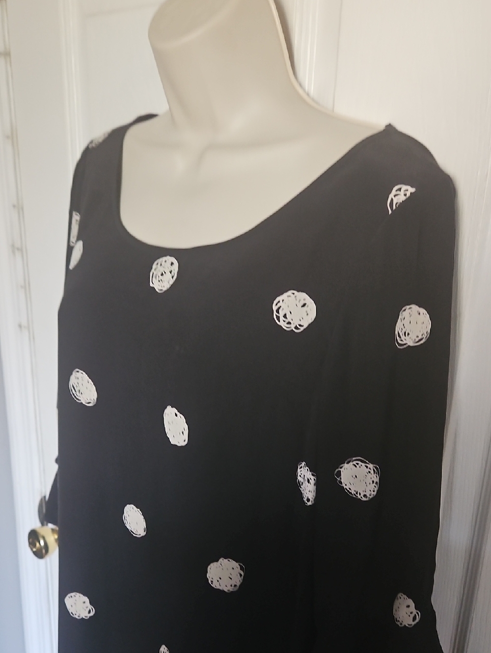 Kate Spade Silk  Black Polka Dot Dress Size 4 - Picture 5 of 13